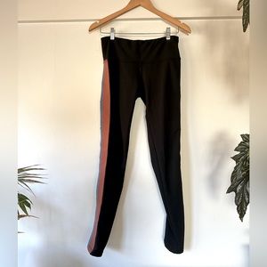 Olympia Activewear for Free People 7/8 Legging - Blue + Brown Stripe